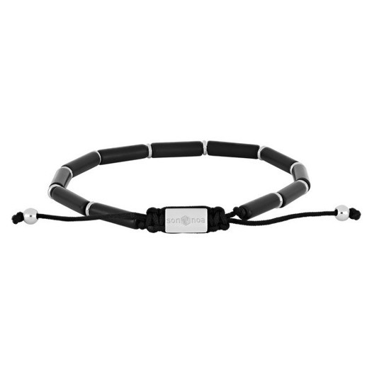 Son of Noa - Sort Onyx armbånd i sølv 889 006